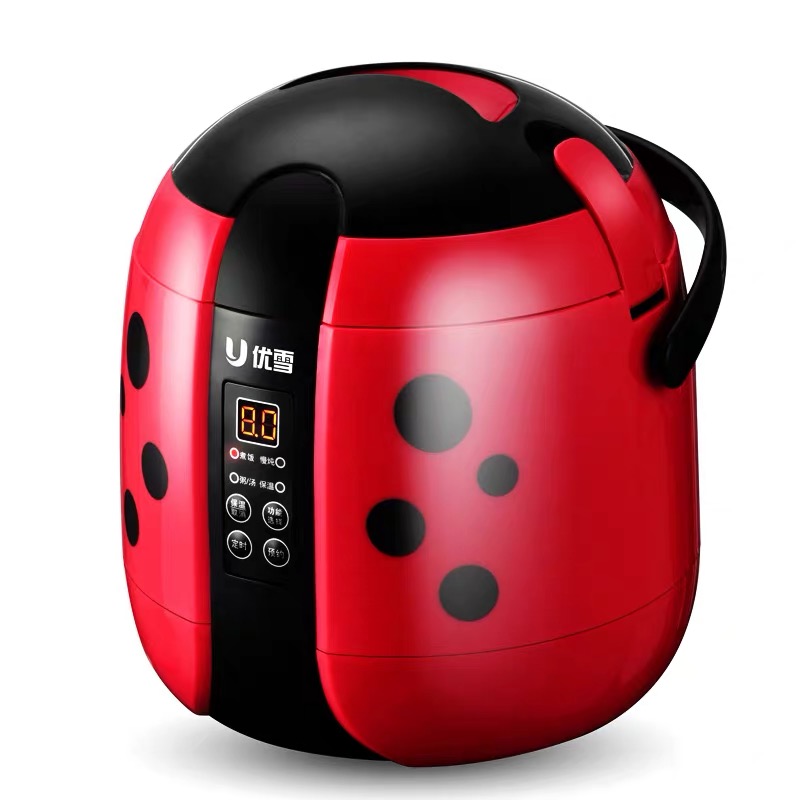 Youxue YX-1220B Ladybug Rice Cooker Regular Appointment Multifunctional Mini Rice Cooker for 1-2 People
