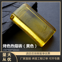 Glass brick transparent square color hot melt bubble frosted solid porch toilet partition wall custom crystal brick