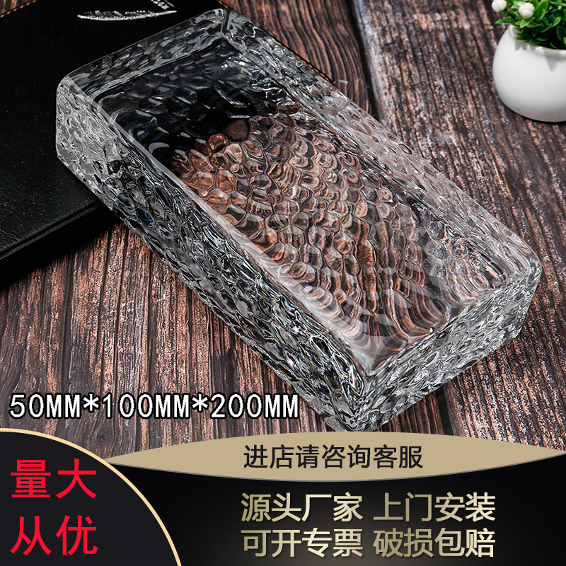 Glass brick honeycomb pattern square partition wall entrance hotel bar translucent curtain wall view wall tile white crystal brick