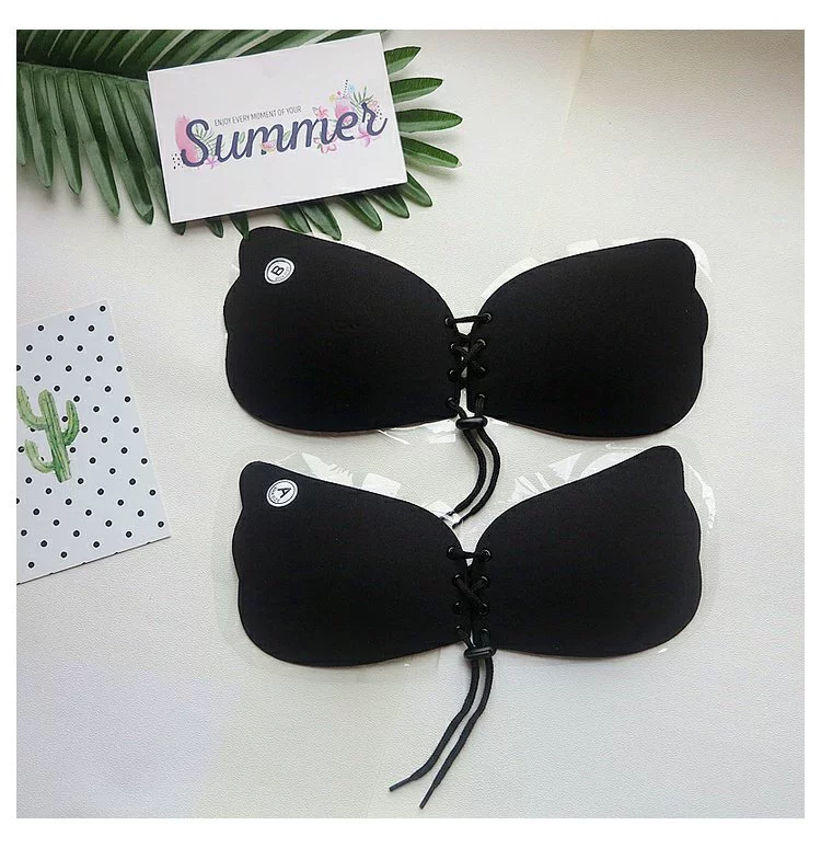 Nữ thần backless dán ngực đám cưới tập hợp áo ngực vô hình dán ngực kéo dây không trượt quây đồ lót nubra trên