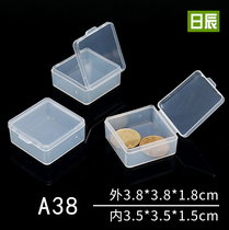 Transparent small box Mini A38 parts box Plastic box Small square box Small product packaging box earplug box thickened