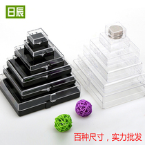 Transparent plastic box rectangular with lid small display box storage box finishing specimen collection box