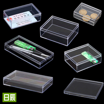 Transparent plastic box Rectangular covered specimen box Collection box thickened display sample box Small storage box