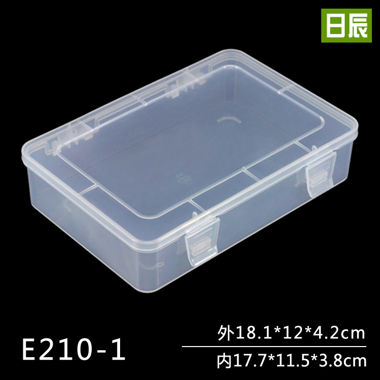 Rectangular translucent parts box packaging box storage box medium PP plastic box with cover hardware screw material box