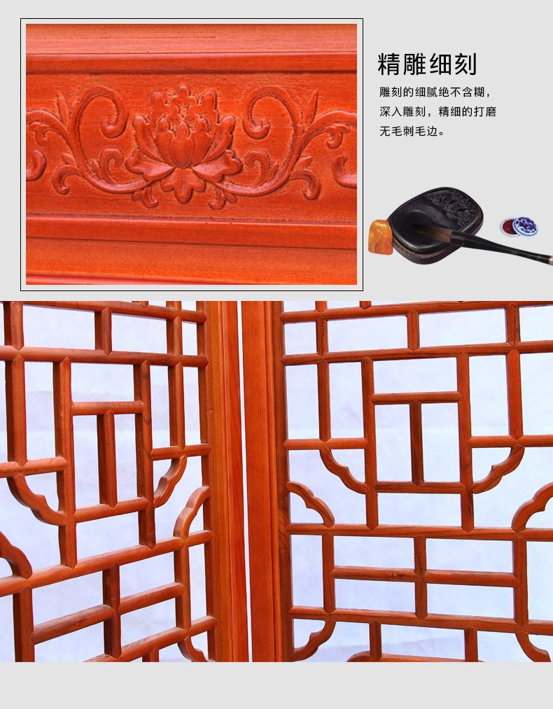 Dongyang khắc gỗ rắn khắc Trung Quốc cổ retro gấp nhà hàng phòng khách khách sạn hiên chia màn hình lưới - Màn hình / Cửa sổ mẫu vách ngăn phòng khách và bếp bằng gỗ