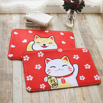 Red New Year cartoon non-slip floor mat into Hall mat bathroom absorbent mat dog living room bedroom home mat