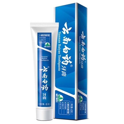 云南白药牙膏留兰香型护龈清新口