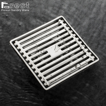 New brushed stainless steel square ordinary hardware bathroom deodorant thickening boutique European floor drain export