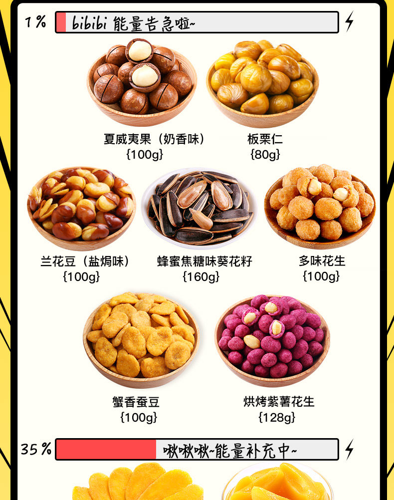 百草味 巨型零食大礼包 3392g/27包 图5