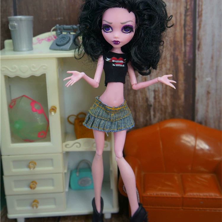 Манстер хай школьная кукла одежда, кэжуал одежда Monster High Monster Gausu вторая волна