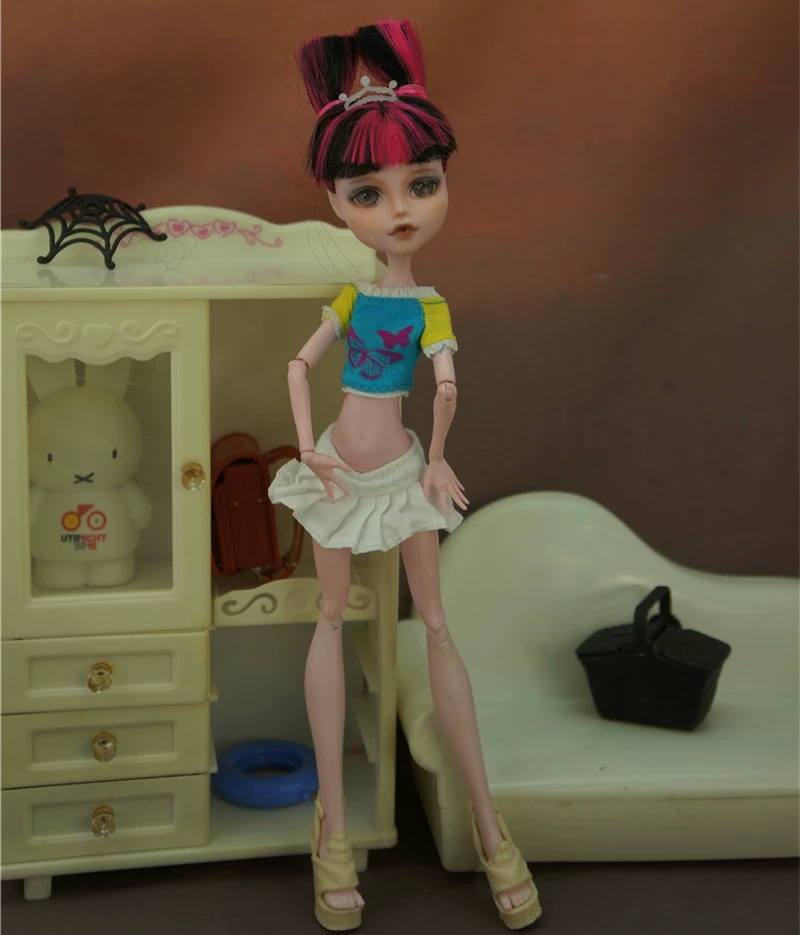 Манстер хай школьная кукла одежда, кэжуал одежда Monster High Monster Gausu вторая волна