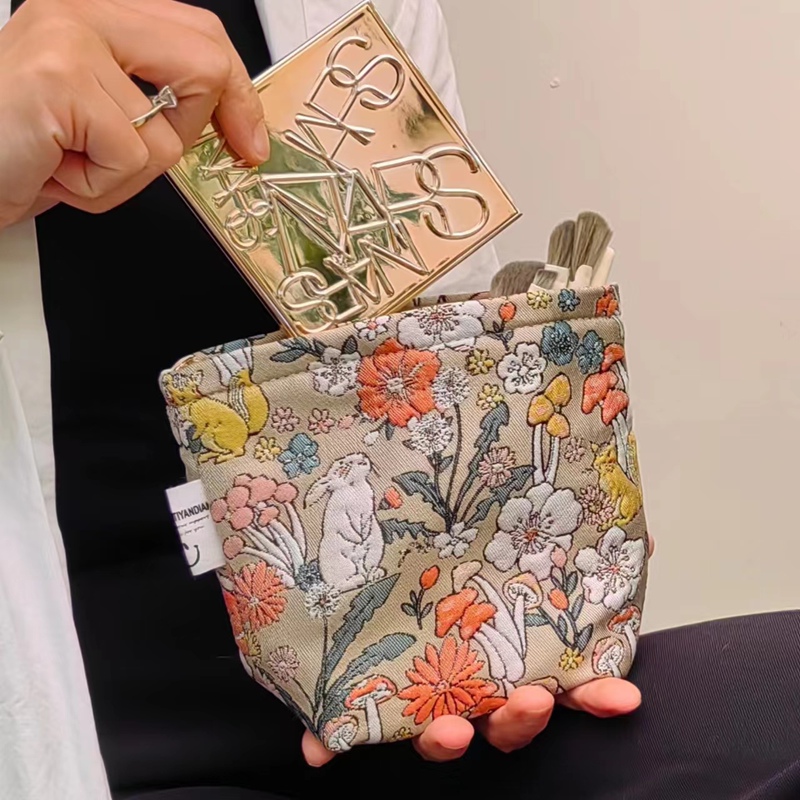 Rabbit Flower Language Mini Small Bag for Miscellaneous Items ins Super Popular Lipstick Cosmetic Bag Portable Coin and Document Bag