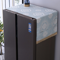 European refrigerator washing machine cover cloth outdoor sunscreen curtain microwave oven small lace fabric dust cover roller type