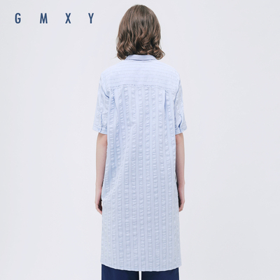[Cửa hàng với cùng một đoạn] cừu cổ buổi tối GMXY2017 mùa hè mới sọc áo đầm váy cotton váy 2 dây body Sản phẩm HOT