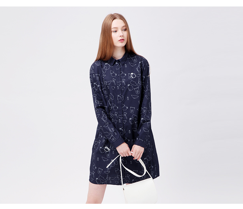 Gumu Xiyang GMXY của Phụ Nữ New Theme In Shirt Dress Phụ Nữ L265619