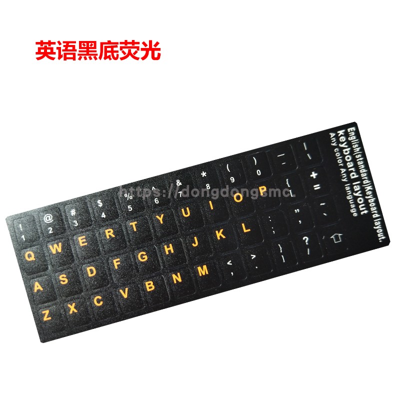 English English notebook phim bàn phím dán đầy màu sắc bàn phím máy tính để bàn màng bảo vệ PVC mờ - Phụ kiện máy tính xách tay hình dán máy tính casio