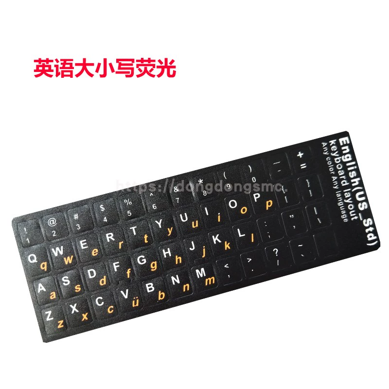 English English notebook phim bàn phím dán đầy màu sắc bàn phím máy tính để bàn màng bảo vệ PVC mờ - Phụ kiện máy tính xách tay
