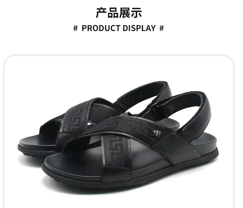 Echelon 2019 hè nam mới sandal dép đế bằng thời trang giày nam L1AQ925151X - Sandal