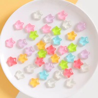 Glow-in-the-dark cartoon star resin accessories diy homemade cream glue hairpin refrigerator magnet mobile phone protective case children's ornaments