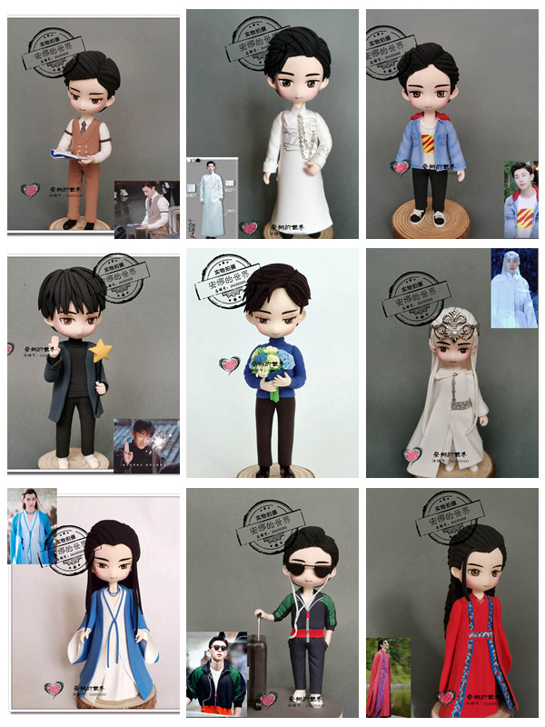 Deng Lun model doll doll clay handmade custom decoration gift doll night traveler Mr. Sheng Hao Zeyu