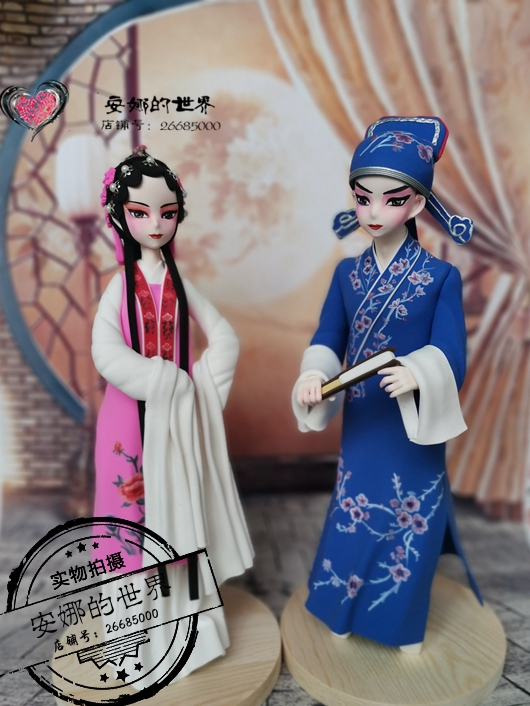 Opera puppet custom Peking opera drama costume doll model clay hand-made clay sculpture doll is proportional to the real person
