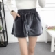 Quần short nữ mùa đông 2018 phiên bản Hàn Quốc mới của quần short nhung hoang dã Quần short cạp cao quần ống rộng ống rộng quần nữ mùa thu đông