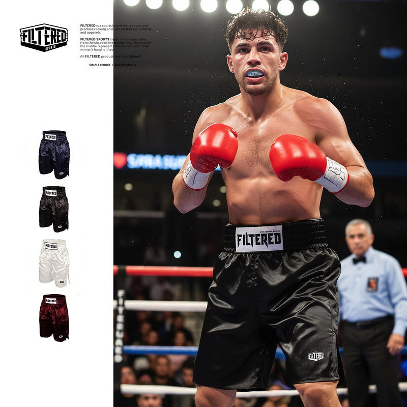 Boxing Shorts Filtered Sanda Fighting Fitness Training Competition Professional Boxing Pants Men's Sports Shorts Five-Point Length