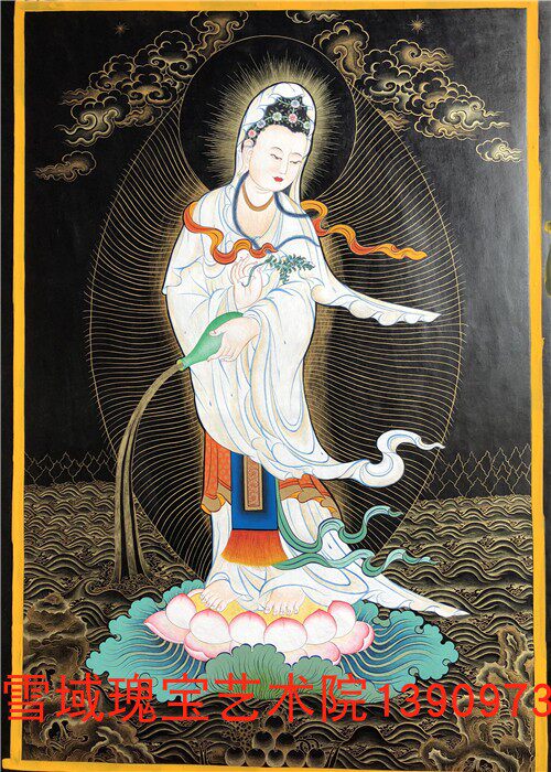 Four-armed Avalokitesvara Thousand-handed Avalokitesvara Thangka hanging painting Tibetan hand-painted master-level multi-style porch decorative painting