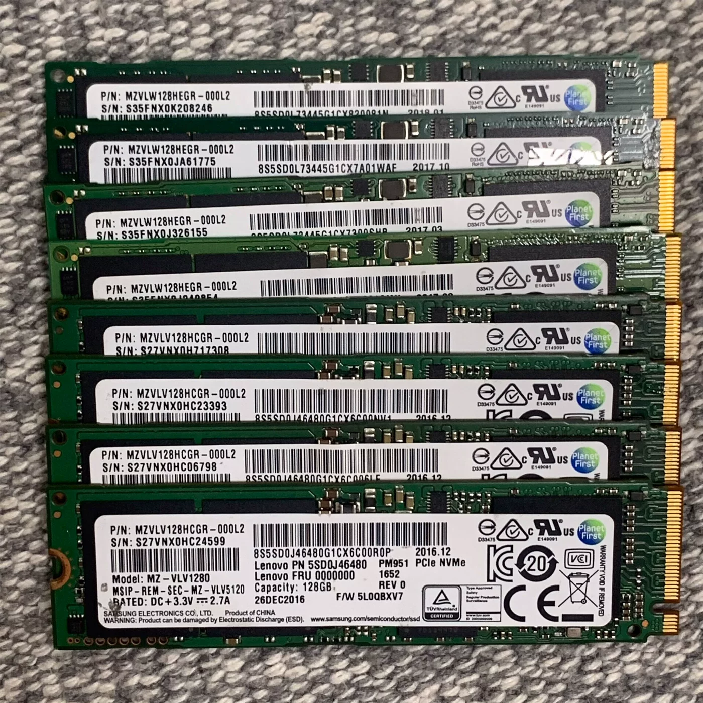 Samsung/ PM961/PM981a 128G 256G 512G M.2 NVMe твердотельный диск SSD