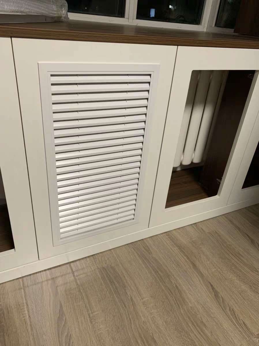 Overall cabinet shutter aluminium alloy material buckle design heating hood set for floor heating wardrobe shoe cabinet shutters