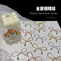 Yesbear big bear hand for metal alloy butterfly knots accessories mesh red dry flower listing swing table accessories