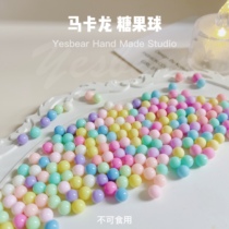 Yesbear Big Bear hand made resin macaron color candy ball ball beads round ball diy drop glue seal