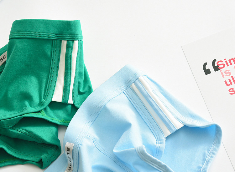 Đơn giản màu rắn nhỏ boxer đồ lót nam thanh niên cotton thấp eo gợi cảm boxer thể thao thoáng khí quần bốn điểm quần lót nam