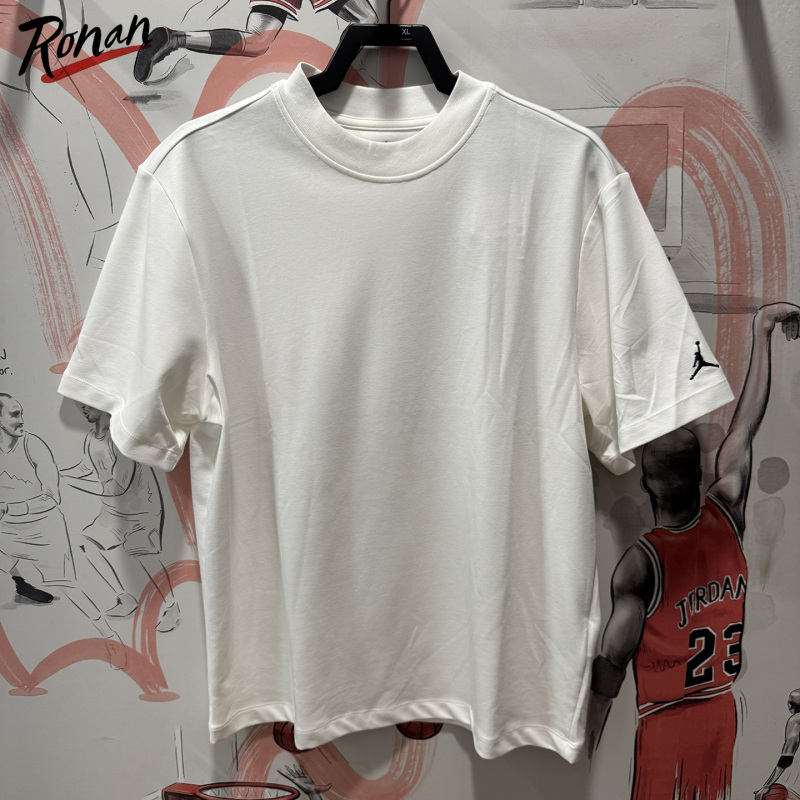 Jordan Nike Short-Sleeved Men's 25 Autumn Style Small Neckline Quick-Drying Golf Pure White T-Shirt Ib2832-133 Jordan Nike Short-Sleeved Men's 25 Autumn Style Small Neckline Quick-Drying Golf Pure White T-Shirt Ib2832-133