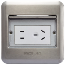 NVC ground plug stainless steel silver ground socket invisible ground plug hidden D5B17 socket two and three levels five holes