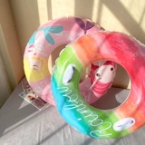 Мультяшный плавательный круг, блестки для ногтей для детей и взрослых подходит для мужчин и женщин, надувной Слинки, увеличенная толщина