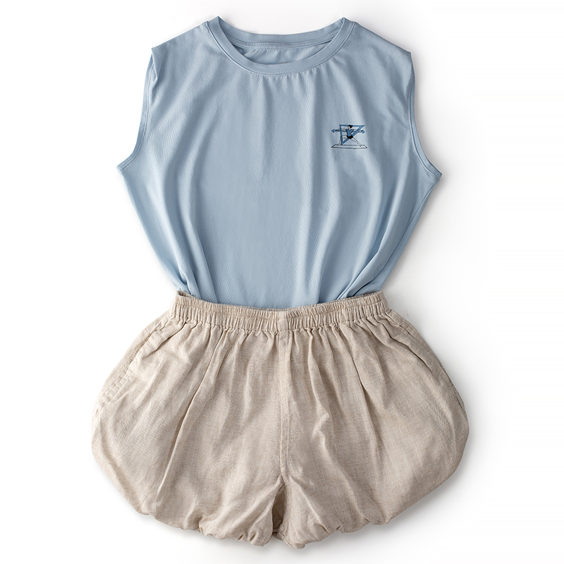 2026 Summer Sleeveless Iyengar Yoga Suit Linen Sweat-Absorbent Thin Lantern Pants Short-Sleeve Top High Elasticity 2026 Summer Sleeveless Iyengar Yoga Suit Linen Sweat-Absorbent Thin Lantern Pants Short-Sleeve Top High Elasticity