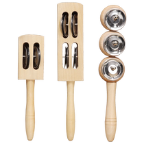 Orff percussion instrument plate cymbal childrens bell rattle 2 bells 4 bells cymbal kindergarten students music teaching aids
