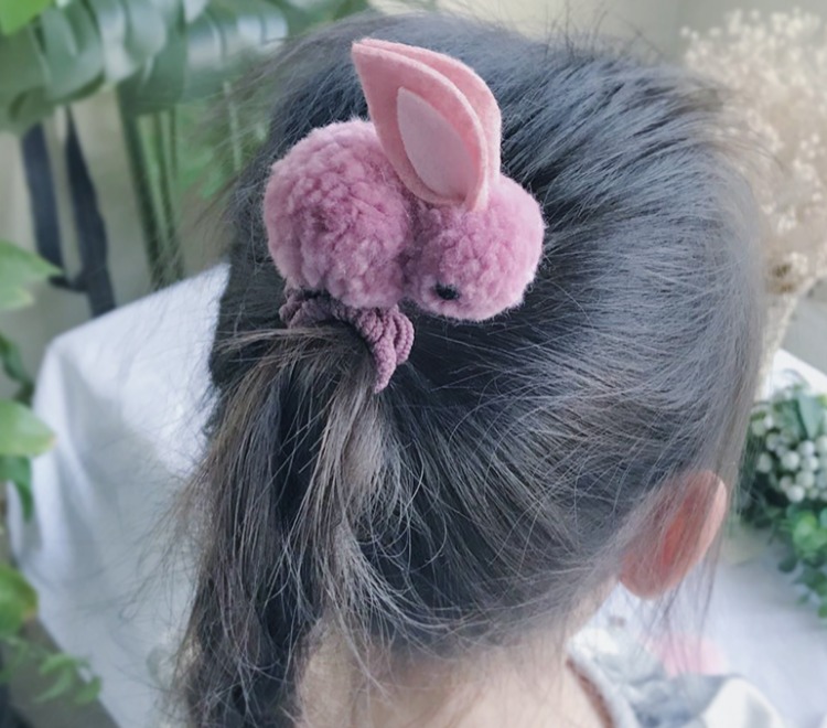 Mạnh Mạnh trẻ em dễ thương đầu thỏ dây đầu cô gái buộc đầu cao su ban nhạc tóc vòng clip tóc công chúa Hàn Quốc - Phụ kiện tóc băng đô cài tóc