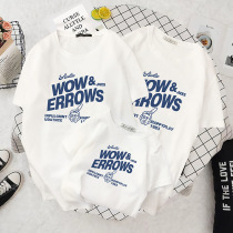 Pure cotton parent-child summer clothing for a family of three and four summer mother-child clothing 2023 new trendy short-sleeved T-shirt