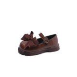 Обувь с бантиком, детские туфли для кожаной обуви для принцессы, тренд сезона, в корейском стиле, мягкая подошва