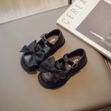 Обувь с бантиком, детские туфли для кожаной обуви для принцессы, тренд сезона, в корейском стиле, мягкая подошва