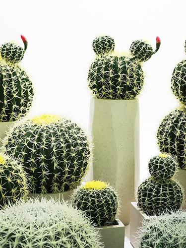 Имитация кактуса, декоративные украшения, большой комнатный кактус, тропические пустынные зеленые растения, ландшафтный дизайн, витрина магазина