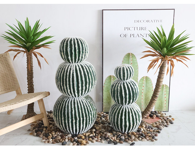 бонсай 大型仿真植物仙人球盆栽热带沙漠绿植景观造景民宿室内外装饰摆件 Xinren furnishings