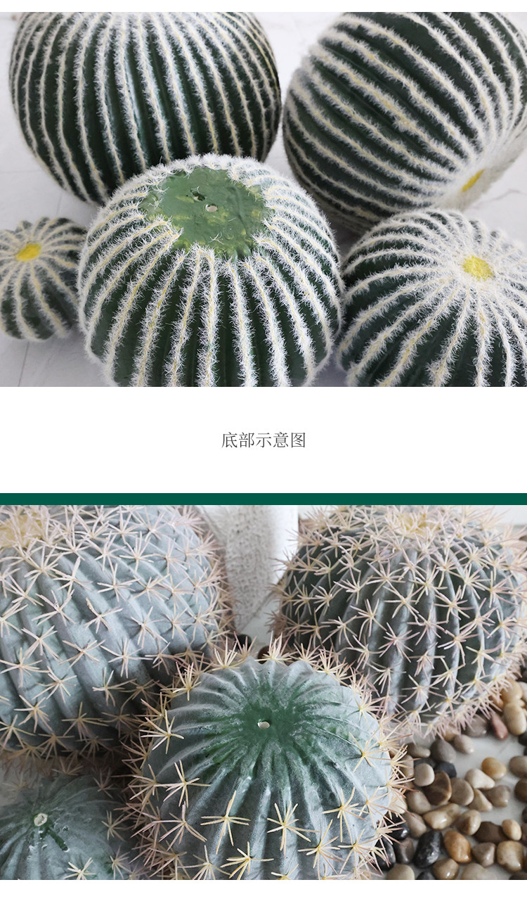 бонсай 大型仿真植物仙人球盆栽热带沙漠绿植景观造景民宿室内外装饰摆件 Xinren furnishings