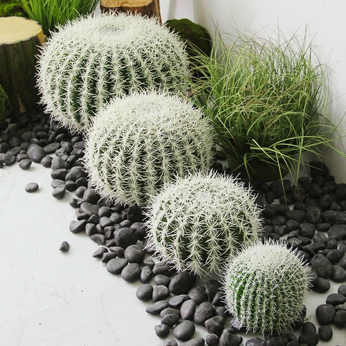 Скандинавские имитированные белые шипы кактуса, украшения в горшках, большие искусственные зеленые растения, бонсай, украшение, тропические пустынные растения, ландшафтный дизайн