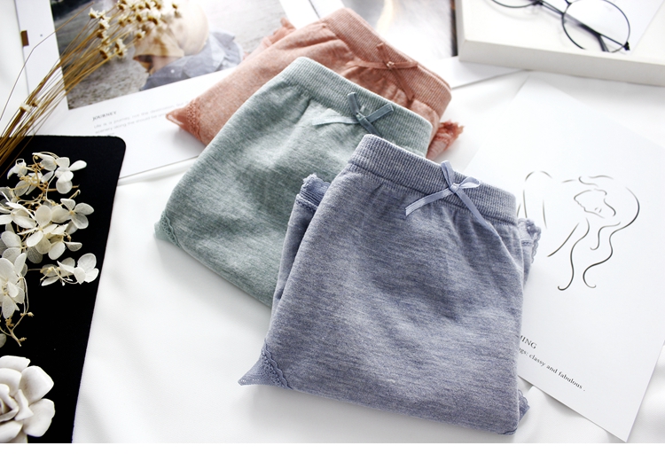 Mùa thu và mùa đông ấm áp kích thước lớn eo cao thoải mái liền mạch phương thức thun Lycra cotton chần ren tam giác đồ lót của phụ nữ quan lot nu