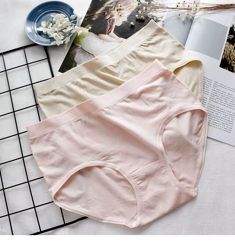 Dàn in ba chiều co giãn một mảnh thoải mái đồ lót của phụ nữ thoáng khí modal cotton giữa eo tam giác đồ lót nữ quần sịp dây nam