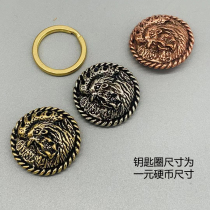 Dongguan Broken Copper Pure Bronze Zodiac Chicken Finance Cloth Buckle Brass White Copper Four-In-Buckle Accessories Genuine Leather Wallet Money Clip Decorative Buckle