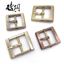 Dongguan Breaking Copper Pure Red Copper handmade mechanical belt buckle retro frosted Japanese word needle buckle belt buckle head male buckle
